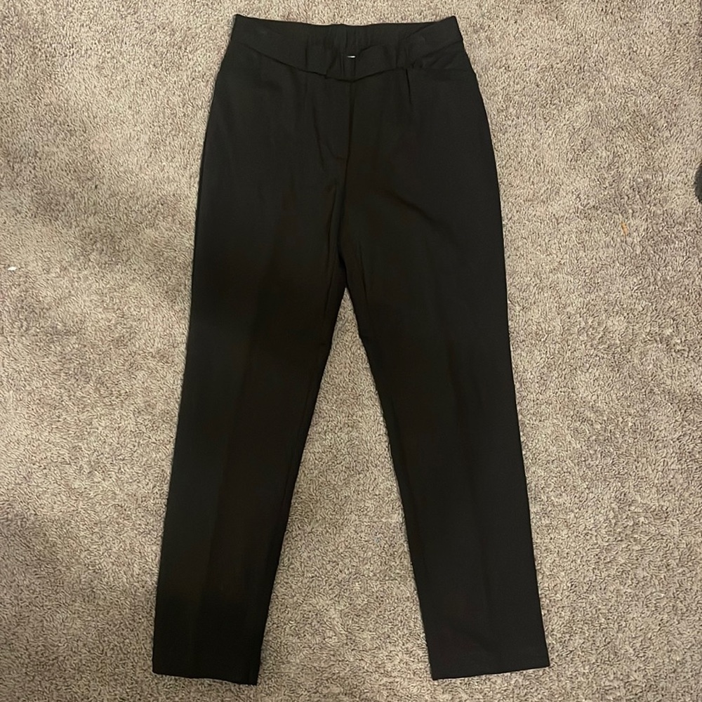 Black ponte slim leg pants